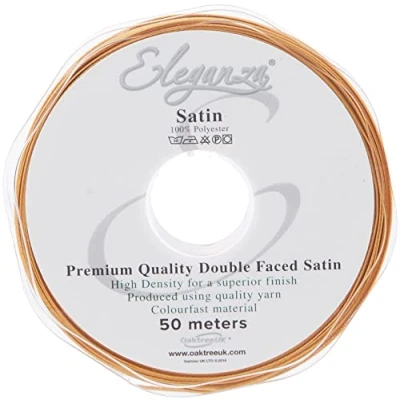 Image of ELEGANZA Double Faced Satin 3mm x 50m Gold No.35, 3 mm 5 0m