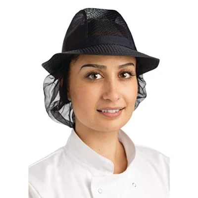 Image of A654 L Trilby Hat with Snood, Navy Blue