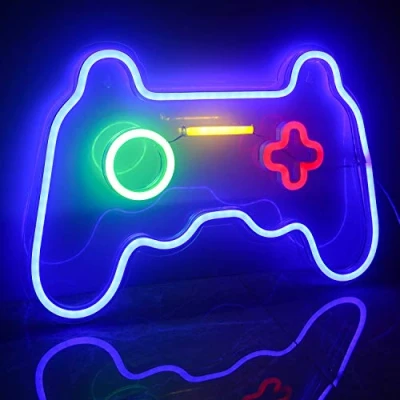 Image of Ineonlife Game Neon Signs Light Gaming LED Lights Wall Art Blue Night for Kids Room Bar Bedroom Home Decoration 16&#039;&#039;x11&#039;&#039;
