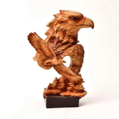 Image of Widdop &amp; Co. Wood Effect Resin Figurine Eagle NC1187