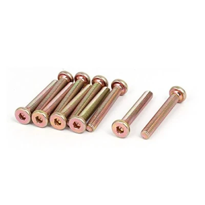 Image of sourcingmap M6 x 40mm Fully Thread Hex Socket Drive Flat Head Screws Bolts Fasteners 10PCS