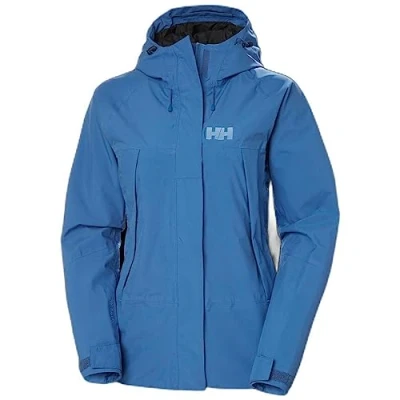 Image of Helly Hansen Women&#039;s W Banff Shell Rain Jacket, Azurite, XS UK