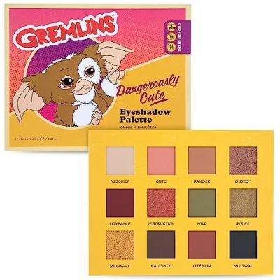 Image of MAD BEAUTY Warner Bro&#039;s Gremlins Twelve Shade Palette With Mirror, Sharp, Glittery, Shimmering Shades, Self Care and Cosmetic Gift