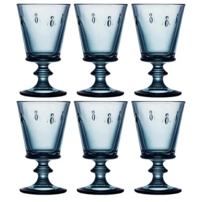 Image of La Rochere Bee Blue Wine Glass 240ml Set Of 6