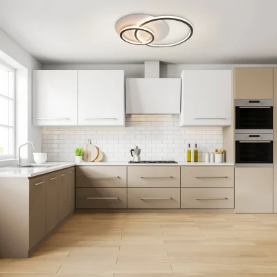 Image of Näve Kirk LED ceiling light, ring shaped, 2 bulb, white