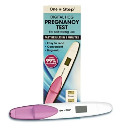 Image of One Step: 2 x Digital Pregnancy Test Fast and Easy to Use with Clear Yes/No Results
