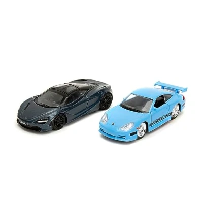 Image of Jada Toys 253202012 Fast &amp; Furious Twin Pack 1 : 32 Mclaren,Porsche Toy Vehicles, Multicoloured
