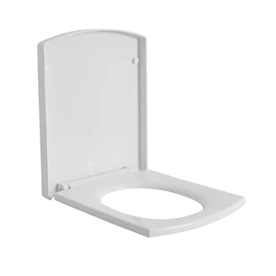 Image of Milano Sandringham Traditional White Toilet WC Top Fix Soft Close Square Seat 352mm x 438mm