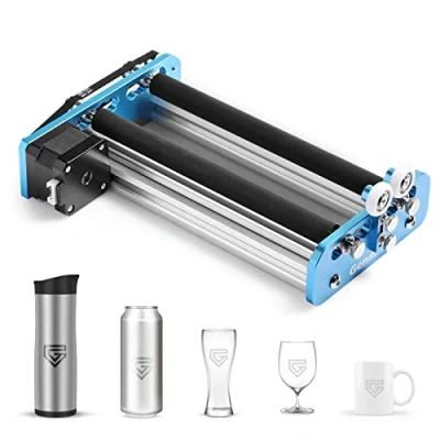 Image of Genmitsu Laser Rotary V2 for Engravers, Cutters, Roller Attachment, Y axis Engraving Module Cylindrical Objects, Wine Glass, Tumblers, Pens