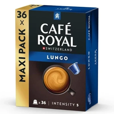 Image of Café Royal Lungo 36 Capsules for Nespresso Coffee Machine 4/10 Intensity UTZ certified recyclable Aluminium