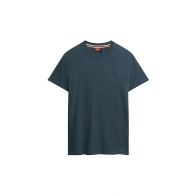 Image of Superdry Men&#039;s Essential Logo Emb Tee T Shirt, Teal Marl, XL