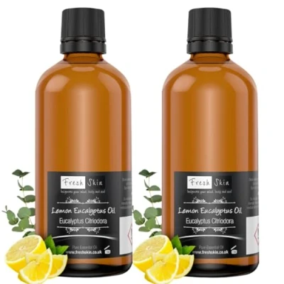 Image of Freshskin Beauty LTD Lemon Eucalyptus Essential Oil 200ml (2 x 100ml) 100% Pure &amp; Natural Oils