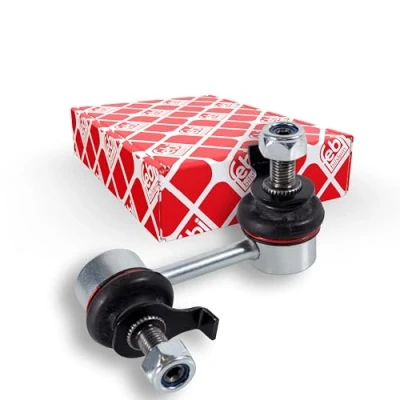 Image of 4883014050 Anti roll bar link FEBI BILSTEIN 42959 Rear Axle Right 75mm M10 x 1,25 with nuts Steel silver