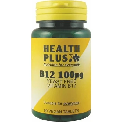 Image of Health Plus B12 100µg : Vitamin supplement 90 tablets