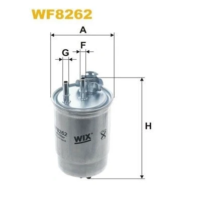 Image of 46531688, 46737091, 46786875, 71736117 Fuel Filter WIX FILTERS WF8262 In Line 8mm FIAT: Doblo I Estate, Punto II Hatchback, Cargo