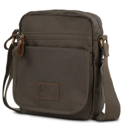 Image of Lois Man Bag Men&#039;s Shoulder Bags for Men Crossbody in Waterproof Material with Adjustable Strap Small Men. Mens Shoulder, Brown