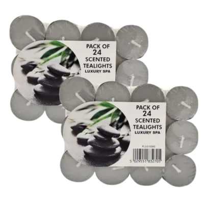 Image of FabFinds 48 Scented Tealights Candles 5 Hours (Luxury Spa)