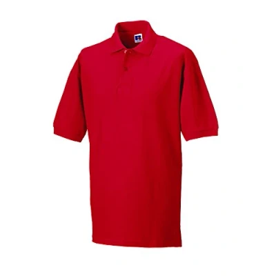 Image of Jerzees Russell Mens Classic Cotton Pique Polo Shirt Red L