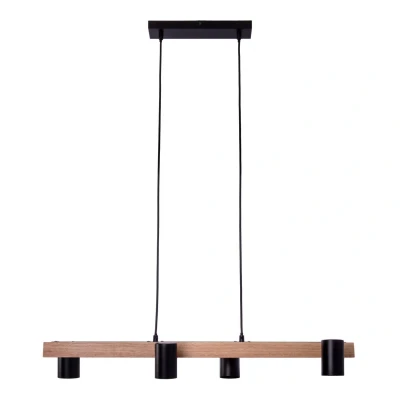 Image of Näve Frida pendant light, 4 spots, white/light wood