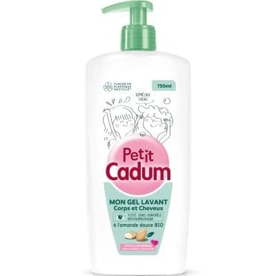 Image of Petit Cadum Easy Detangling Hair and Body Wash Gel with Organic Sweet Almond