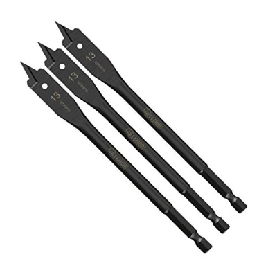 Image of 3 x SabreCut SCRIW13_3 13mm 152mm Impact Rated Flat Wood Spade Bits Compatible with Bosch Dewalt Makita Milwaukee and Many Others