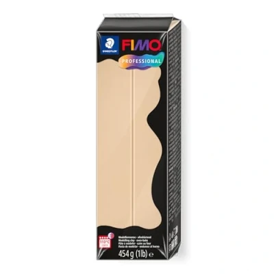 Image of STAEDTLER 8041 02 FIMO Professional Oven Hardening Polymer Modelling Clay, 454g Champagne (Single Block)