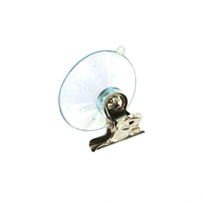 Image of Securit Suction Hook with Clip Clear x 2 45mm