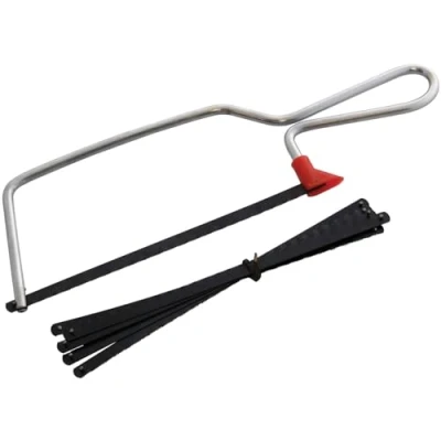 Image of Small Metal Hacksaw Junior with 6 Spare Blades 150 mm (6&quot;) for Cutting Wood PVC DIY Projects Workshop Tool