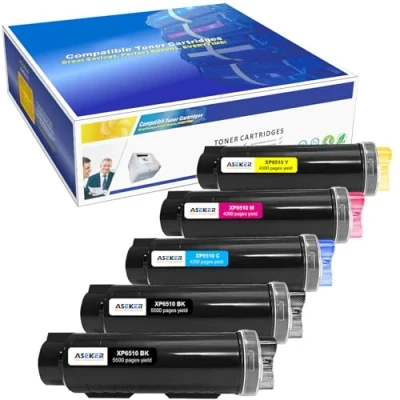 Image of Compatible for Xerox 6515 6510 Toner Cartridge WorkCentre 6515DN 6515DNI 6515DNM 6515N Phaser 6510DN 6510DNI 6510DNM 6510N Printers (2BK/C/M/Y)