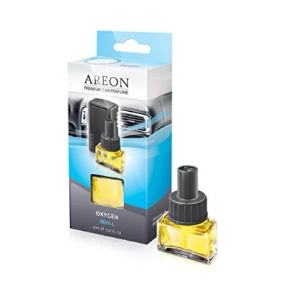 Image of AREON Car Air Freshener Vent Oxygen Refill Perfume Bottle Diffuser Liquid Glass 8ml Pack of 1
