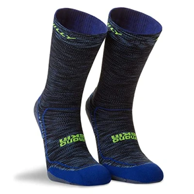 Image of Hilly Socks, Active Crew Min Cushioning, Colbalt/Charcoal XL