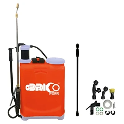 Image of Manual Sprayer, Capacity 16 Litres with Extendable Anti Corrosion Lance and Plastic Bricoferr, Orange Grey