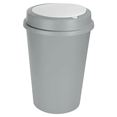Image of URBNLIVING Round Plastic Bin Recycling Dustbin Recycle Waste Two Way Lid (Teal, 47L)
