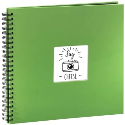 Image of Hama 94870 Fine Art Spiralbound Album Photo 32 x 36cm 50 w/Black Pages, Apple Green