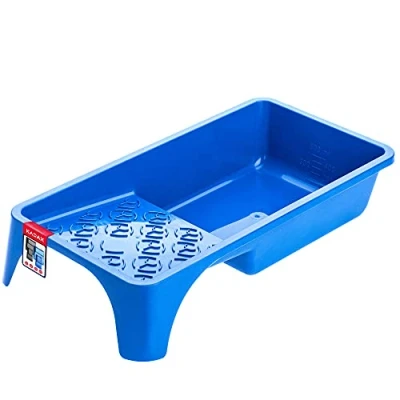 Image of KADAX Blue Painting Tray, 29.5 x 15.5 cm, Plastic Paint Rectangular Tray with Small Handle, Accessories, Disposable