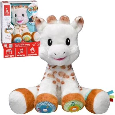 Image of Sophie la girafe Touch and Play Music Plush Baby Toy, Interactive Sensor Musical for Babies with 2 Playful Modes Suitable 3 months+