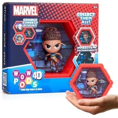 Image of PODS 4D Marvel Shuri, Unique Connectable Collectable Bobble head figure that Bursts from their World into Yours, Wall or Shelf Display, Toys and Gifts, Series 1 no. 463