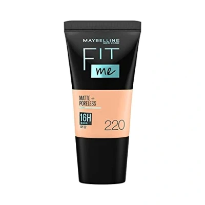 Image of Maybelline Fit Me Matte &amp; Poreless Foundation SPF22 18ml 220 Natural Beige