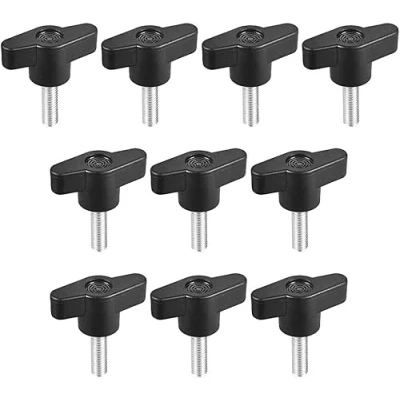 Image of TA VIGOR Handle Knobs Clamping T Shape, M6 x 20mm Gripandles Screw Knob for Machine Tools 10Pcs