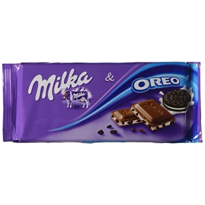 Image of Milka Oreo Alpine Milk Chocolate, 3.5 oz Bar Pack of 3