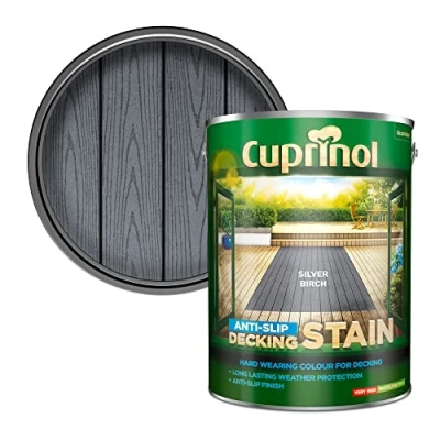 Image of Dulux Cuprinol Anti Slip Decking Stain Silver Birch 5L