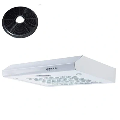 Image of SIA STH60WH 60cm White Slimline Visor Cooker Hood Kitchen Fan And Carbon Filter