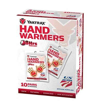 Image of Yaktrax Disposable Hand Warmers 10 Pack, Safe, Odorless, Air Activated Heat for Outdoor Activities, Up to 8 Hours of Warmth per Pair