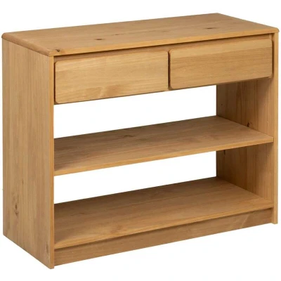 Image of vidaXL Console Table SAUDA Oak 89.5x36.5x73 cm Solid Wood Pine
