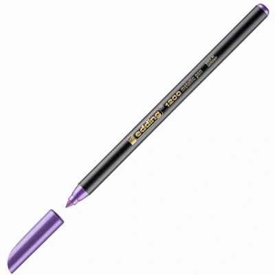 Image of edding 1200 metallic colour pen violet 1 round nib 3 mm single