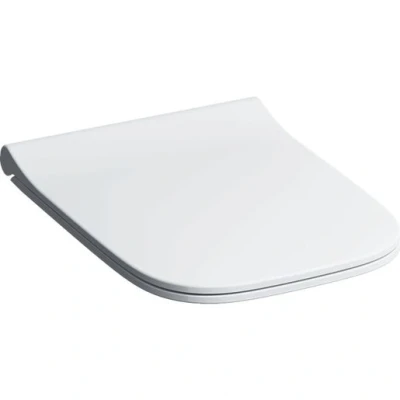 Image of Geberit Smyle Square Slim Soft Close Seat &amp; Cover with Quick Release Hinges Sandwich
