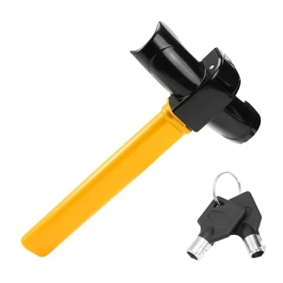 Image of Car Steering Wheel Lock, Anti Theft Lock Universal Fit Security Locking Devices 2 Keys, T Shape