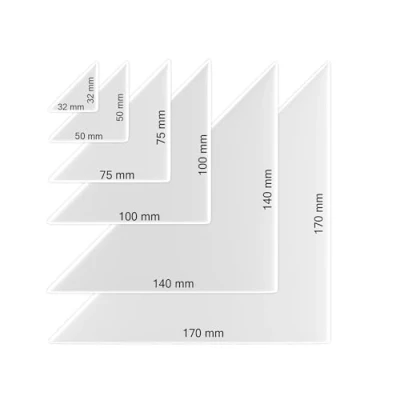 Image of KLEBERINO Triangular Pockets Self Adhesive Slip Transparent Corners Permanent (50 mm x 50 Pack of 100)