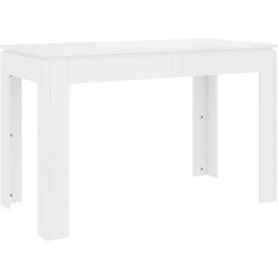Image of vidaXL Dining Table High Gloss White 120x60x76 cm Engineered Wood