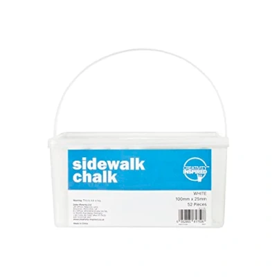 Image of scola Jumbo Sidewalk Chalk, Playground Children 52 White Pieces, Ideal for Craft Projects